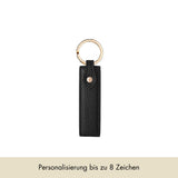 Keycharm Classic Grained Leather | Black & Gold