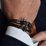 Nautical Leder-Armband | Braun