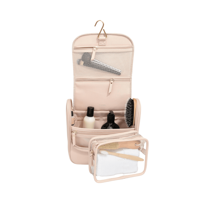 Kosmetiktasche mit Aufhängung M | Rosa Blush – Vorbestellung
