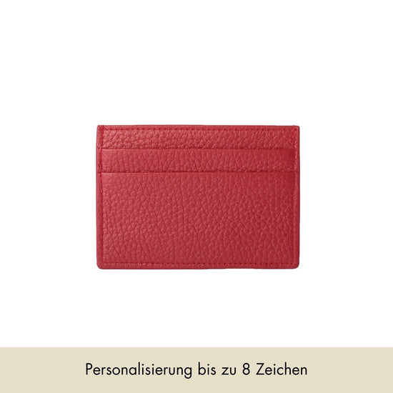 Kartenhalter genarbtes Leder | Scarlet