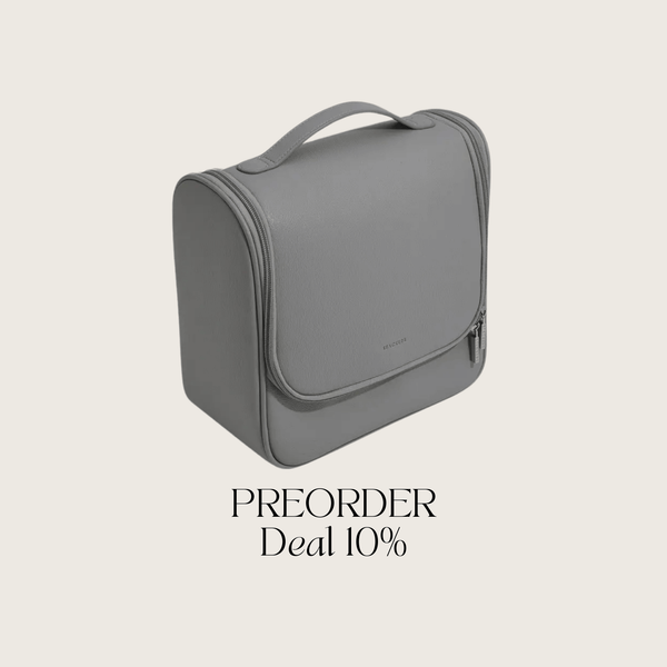 Kosmetiktasche mit Aufhängung M | Stone Grey – Vorbestellung