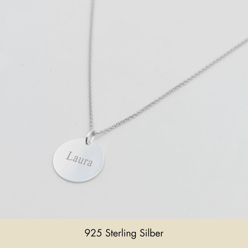 Personalised engraving pendant silver | name