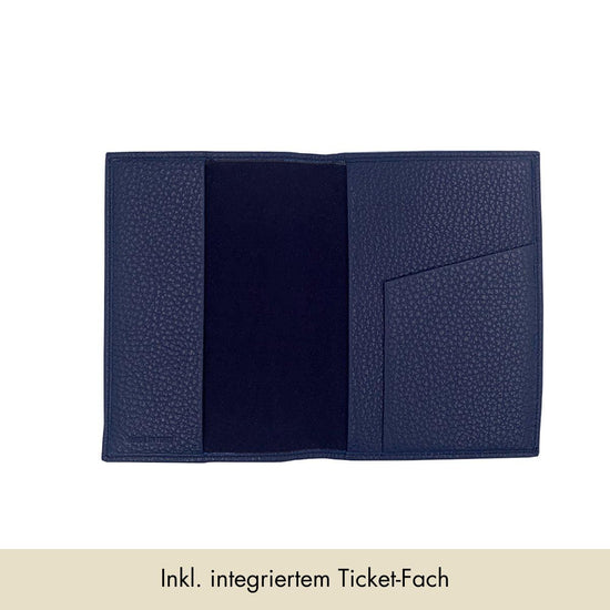 Reisepass-Hülle genarbtes Leder | Nachtblau – Vorbestellung