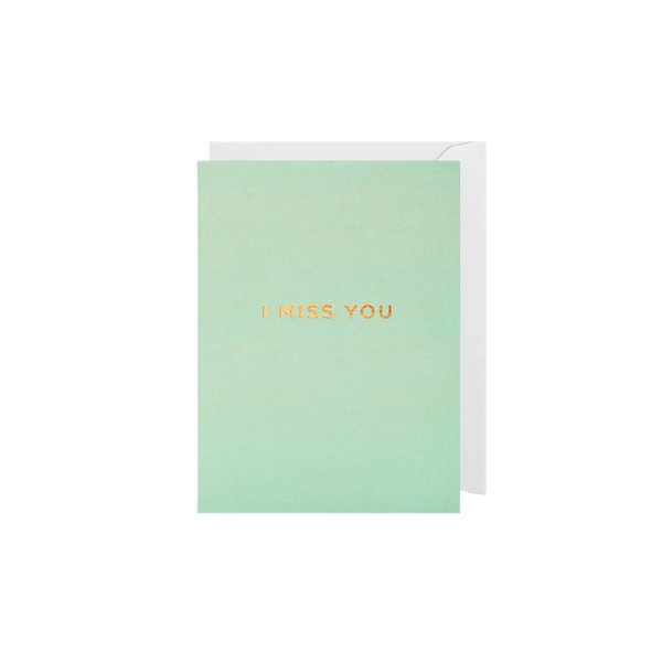 Grußkarte Mini „I miss you“ von Lagom Design