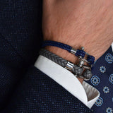 Nautical Herren Lederarmband | Grau