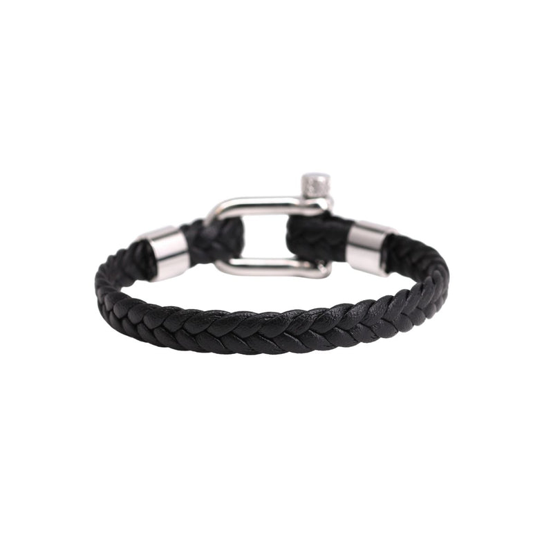 Nautical Herren Lederarmband | Schwarz